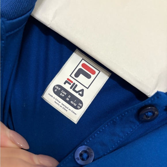 Summer Sale: Fila Blue and Yellow Polo Top for Active Wear - Picture 2 of 4